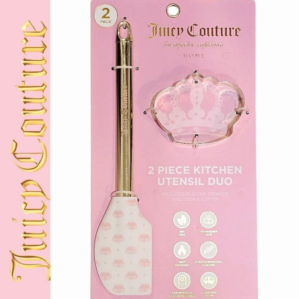 Juicy Couture Home 2-PC Crown Cookie Cutter & Spatula Kitchen Utensil Duo